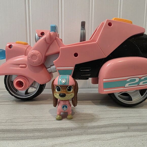 PAW Patrol The Movie Liberty Motorbike And Figurines W/Pup-Pack Attachment EUC - Picture 13 of 16